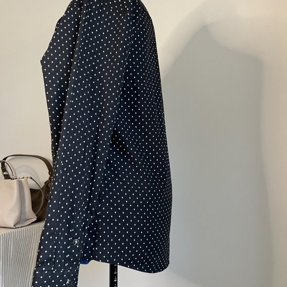 Button Down with Western Flair, Black with small white diamond shape - Picture 5 of 5